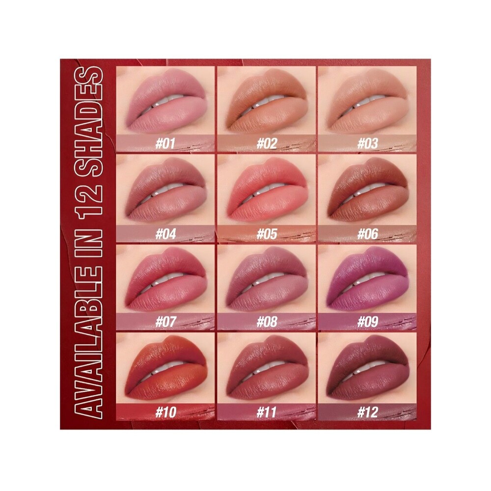 12 Piece Dual Soft Nude Velvety Matte To Red Tone Waterproof Lipstick Lip Balm - Picture 3 of 8